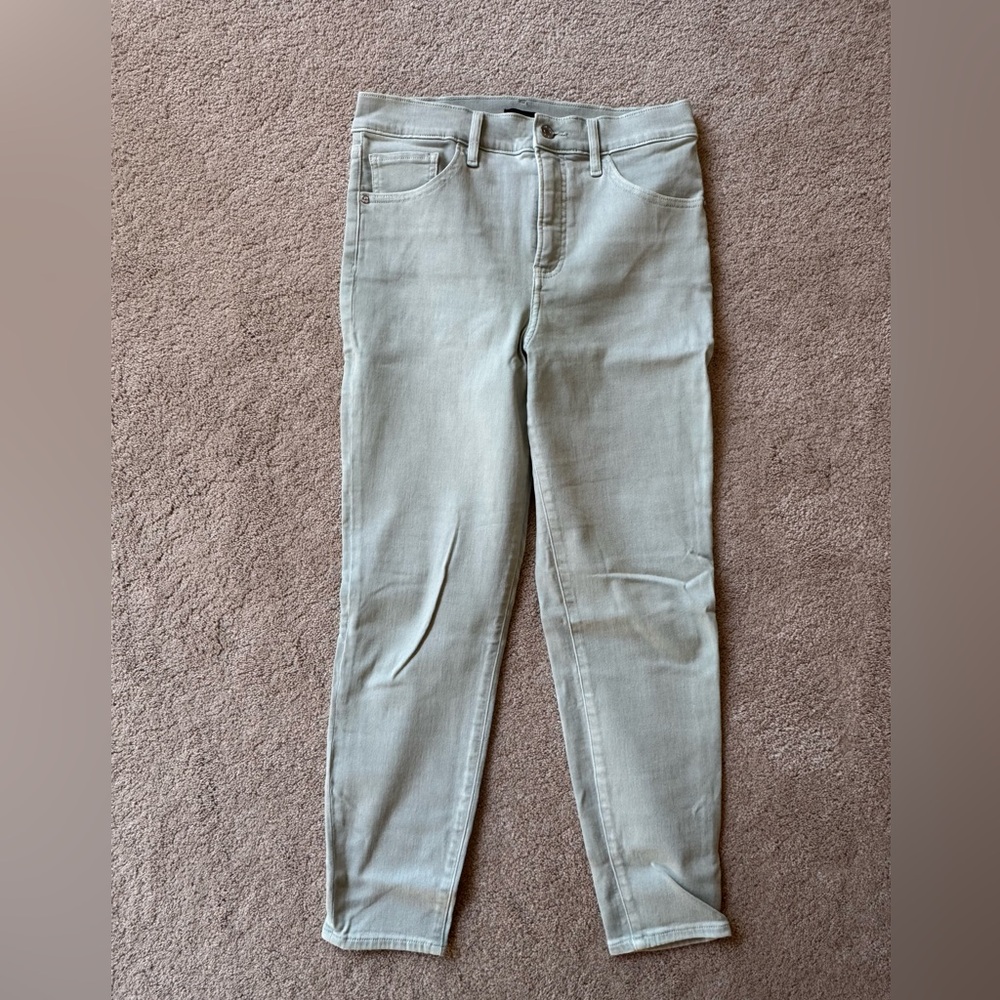 Express Women's Mint Green Skinny Jeans